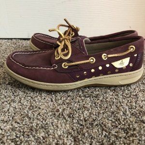 Maroon Sperry Topsider Shoes